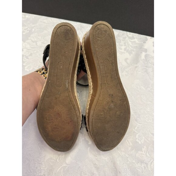 Frye And Co. Livia Size‎ 9.5M Black Strappy Wedge Sandal - Picture 5 of 12